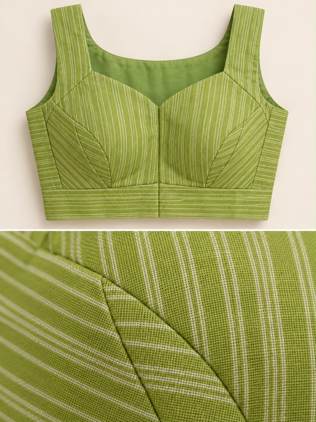 Green Cotton Sabyasachi Blouse