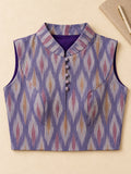 Ikat Leavender Cotton Blouse