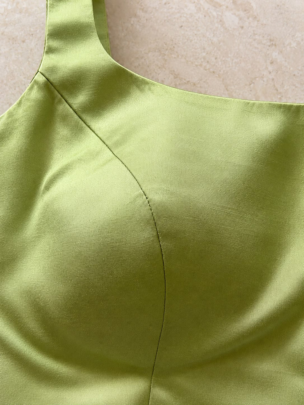 Green Plain Modal Silk Blouse