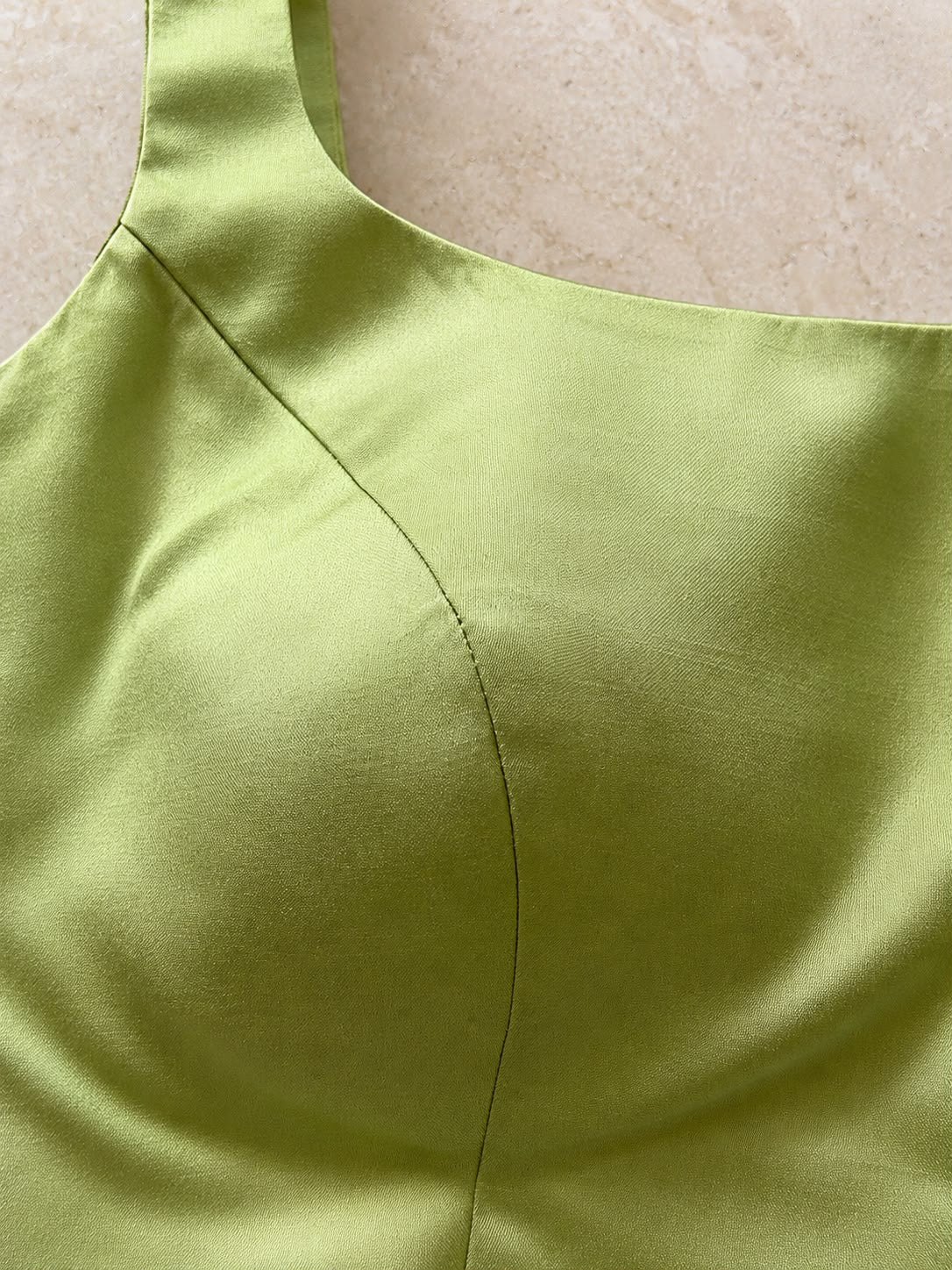 Green Plain Modal Silk Blouse