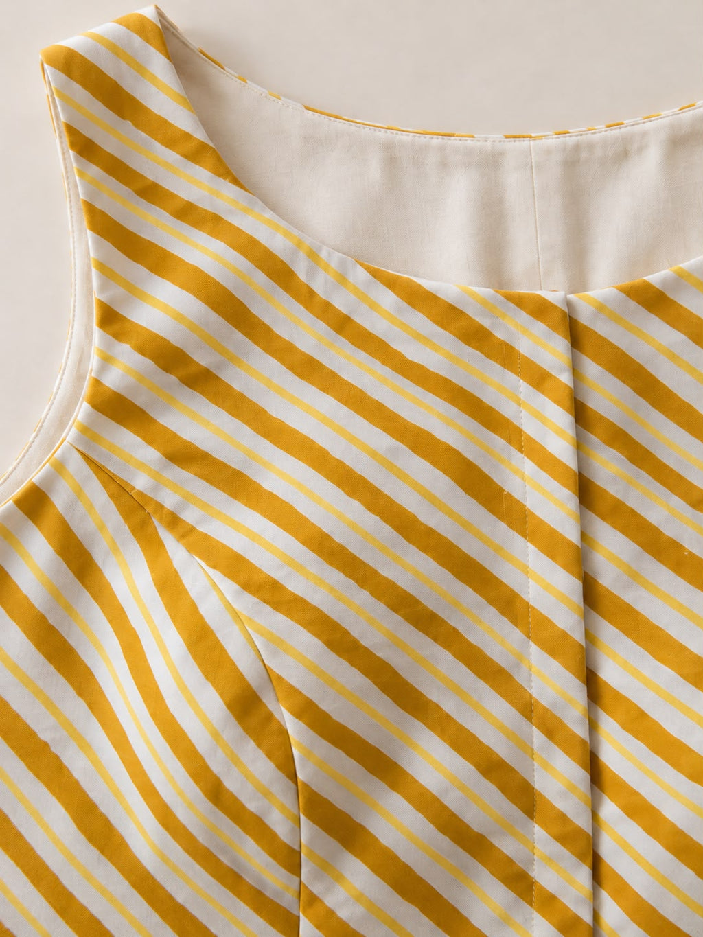 Yellow & White Lehriya Blouse-Crop Top