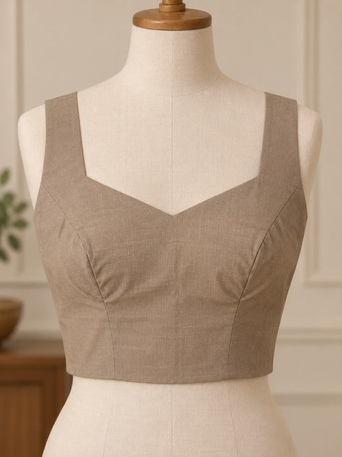 Beige Cotton Blouse