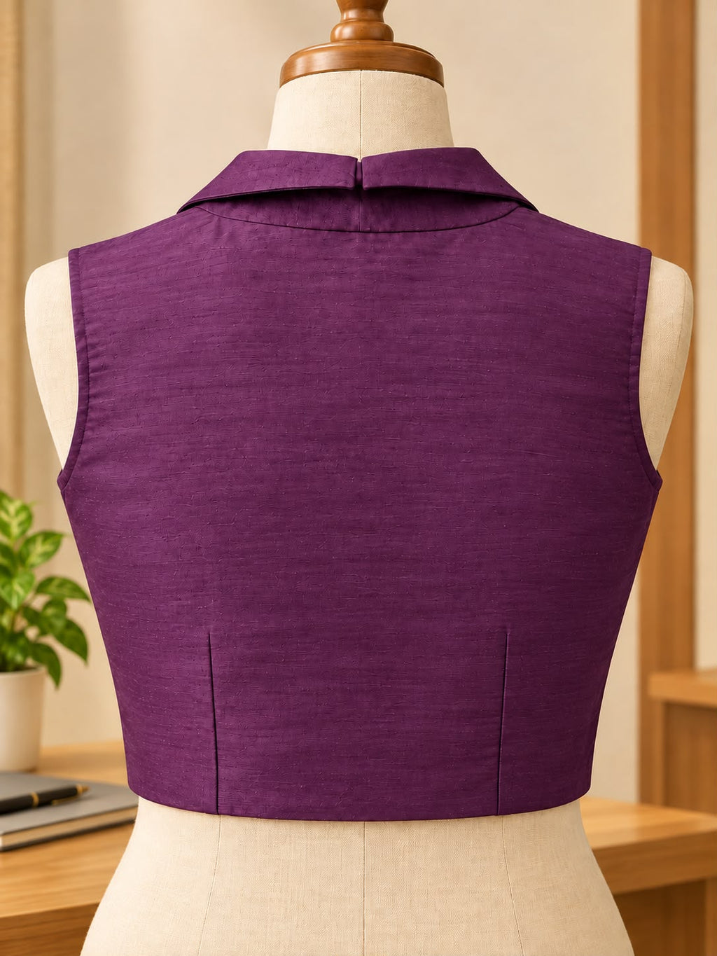 Purple Collared Blouse