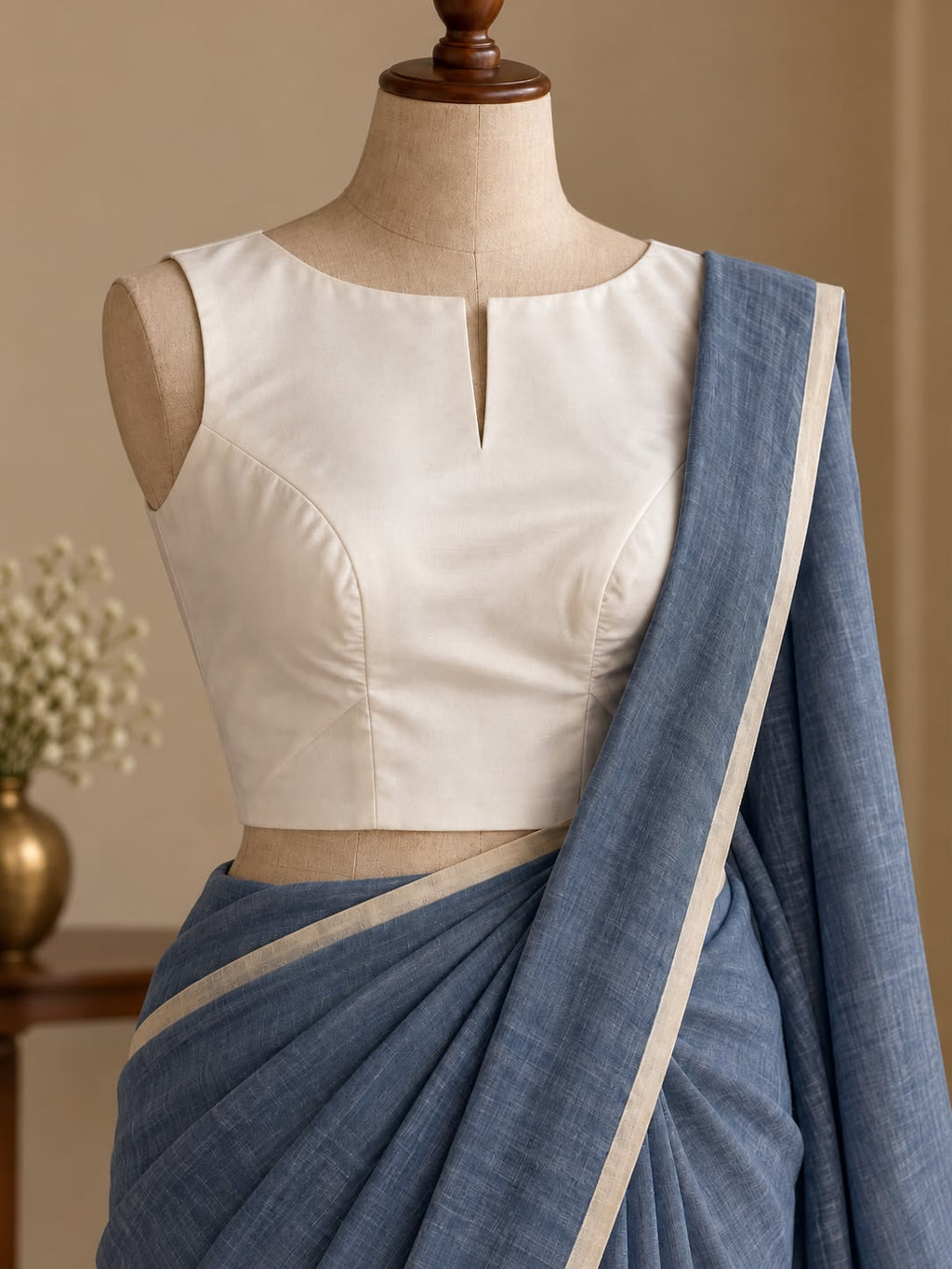 White Soft Silk Blouse