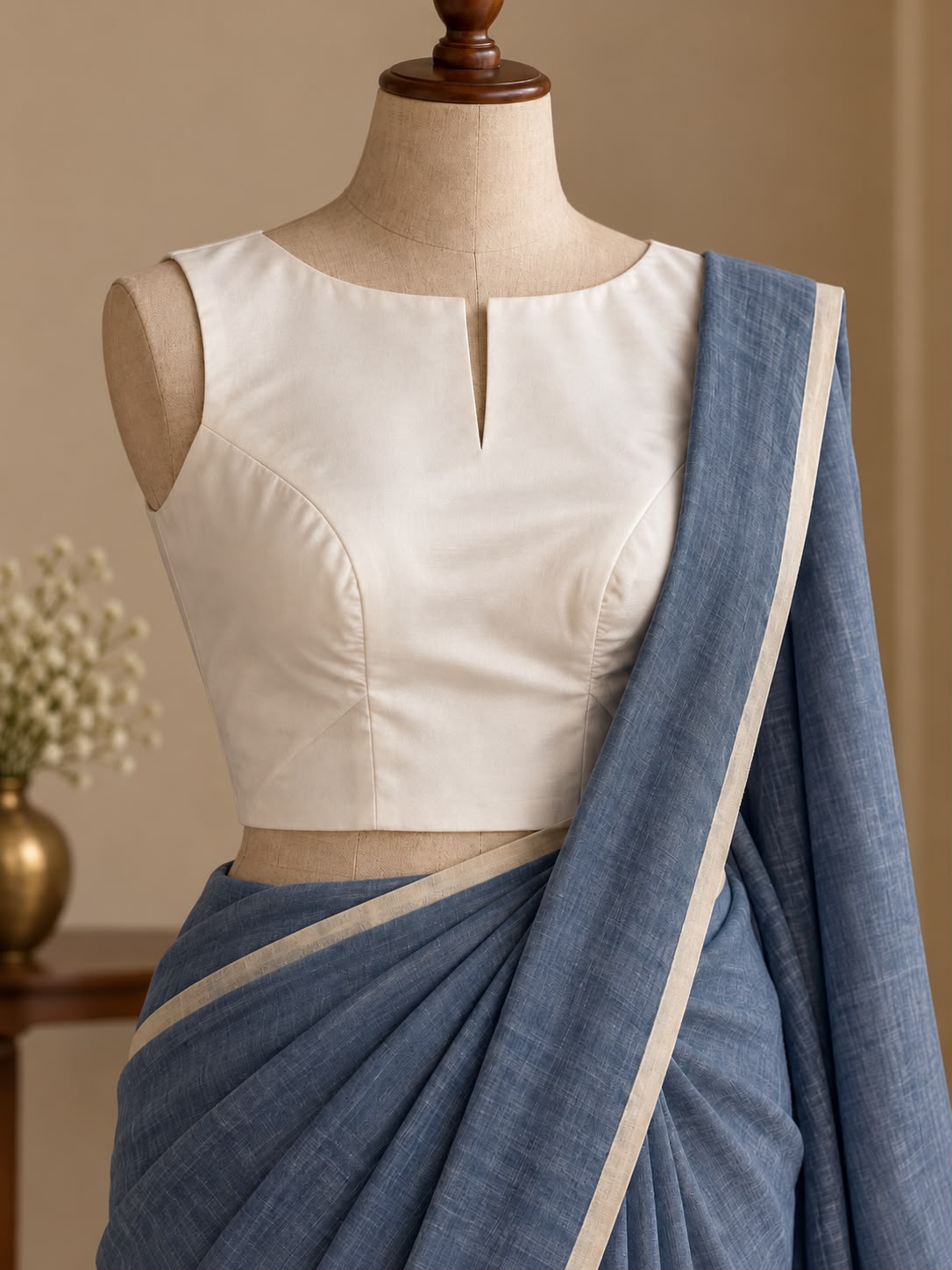 White Soft Silk Blouse